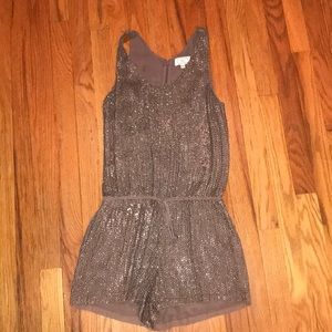 Purple sequin romper